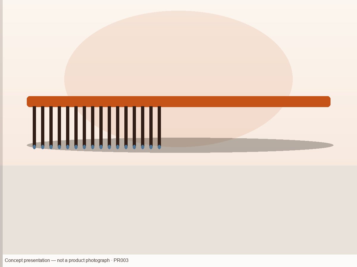 Concept still-life of Pet Grooming Comb