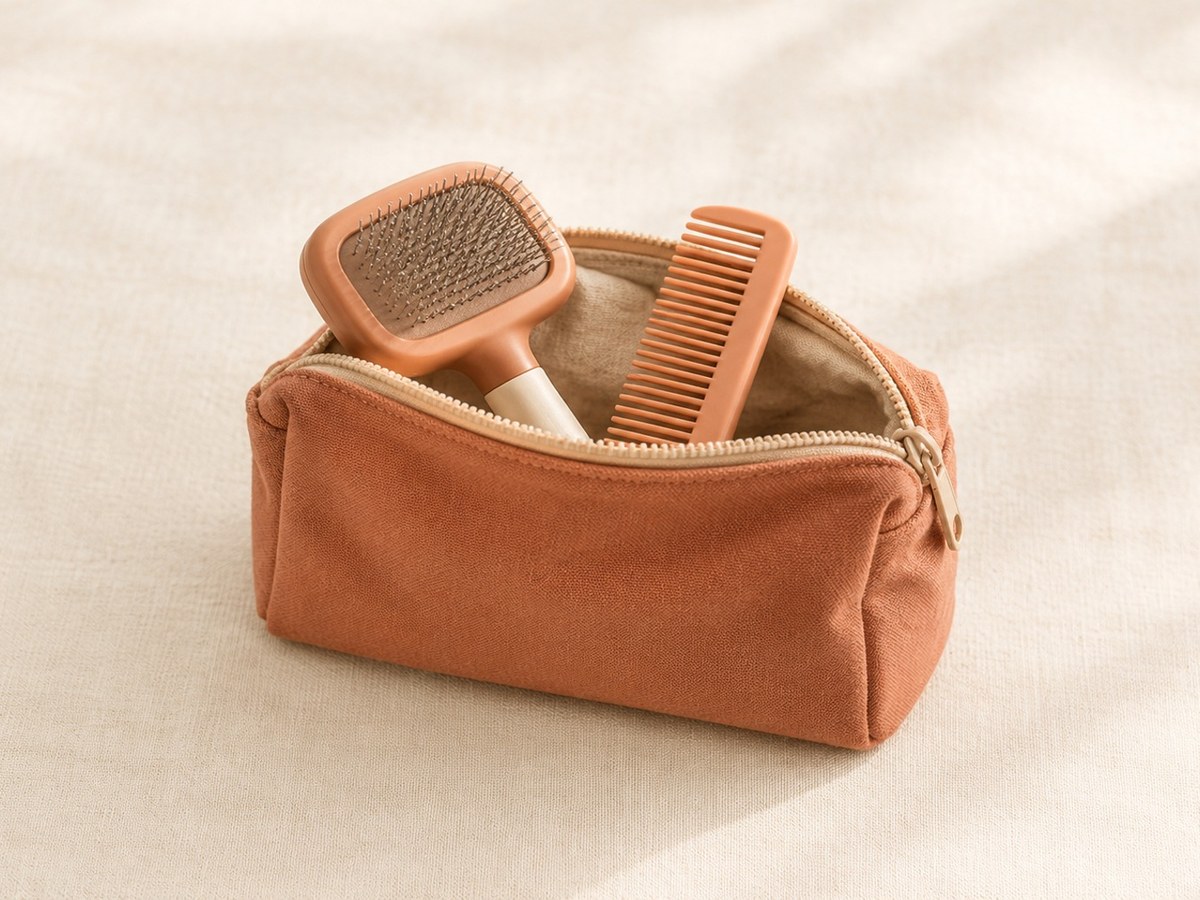 Catalog photograph of Pet Grooming Tool Storage Pouch
